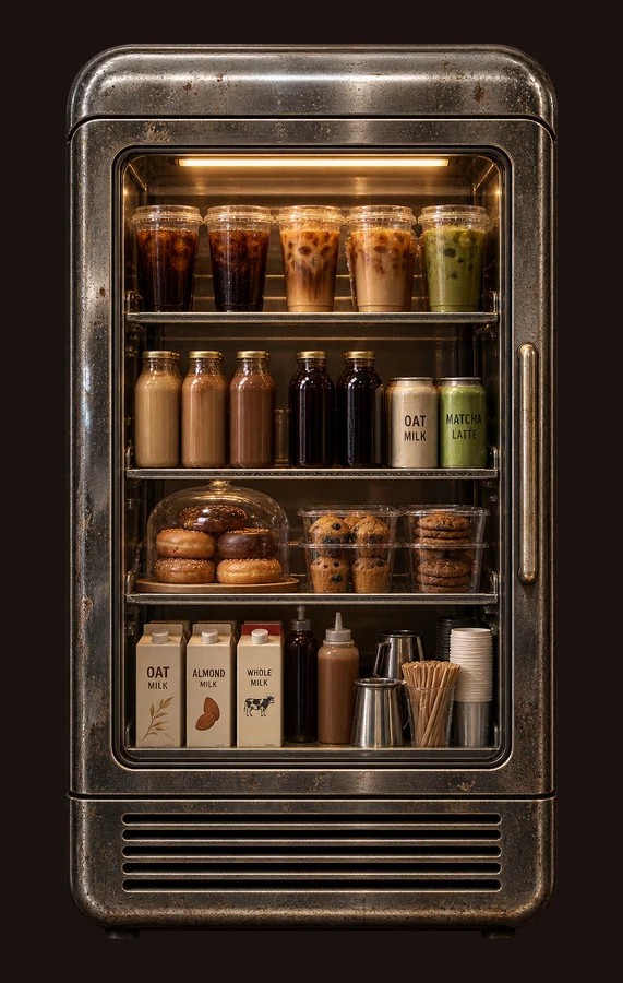 Final chrome café fridge